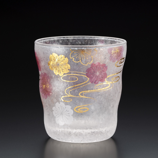 桜水紋ロックグラス