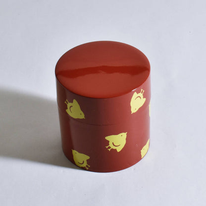Tea canister, red and red