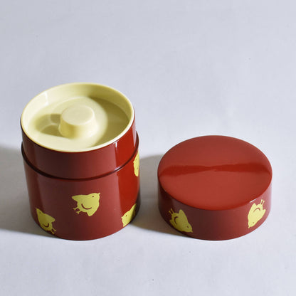 Tea canister, red and red