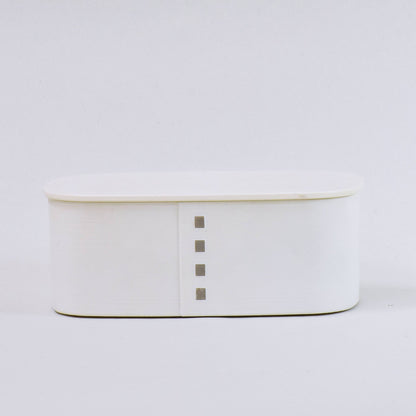 Monotone bento, one-tier, matte white