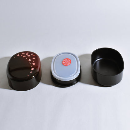 Oval bento box Akane Sakura red