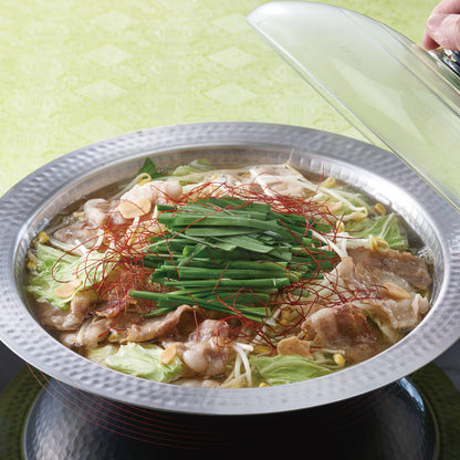 Stainless steel pot with glass lid, Yukihira, 26cm