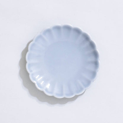 カラー 菊型小皿