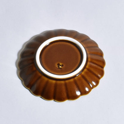 カラー 菊型小皿
