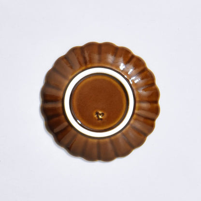 カラー 菊型小皿