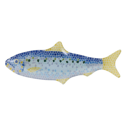 Glass fishery plate Sardine