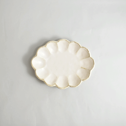 KIKKA (リンカ) 白練楕円皿 S