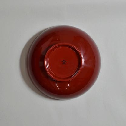 Wooden Daimyo bowl, all vermilion