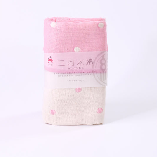三河木綿 フェイスタオル水玉