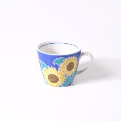 九谷焼 マグカップ 四季の花 ひまわり