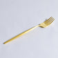 MOON MATTE GOLD TABLE FORK