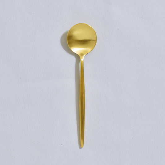 MOON MATTE GOLD DESSERT SPOON