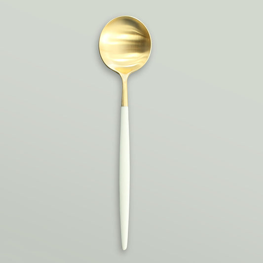 GOA WHITE/GOLD TABLE SPOON