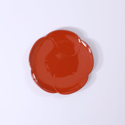 Fukuume individual plate, red, 5 inches