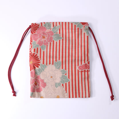 Drawstring bag retro flower
