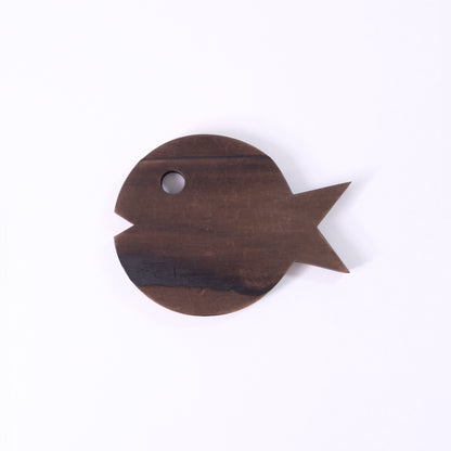 Burnt cedar fish pot stand