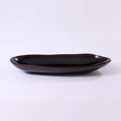 Hospitality Serving Dish, Rusty Edge, Black