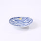 Small oval plate with flowing water and floral design