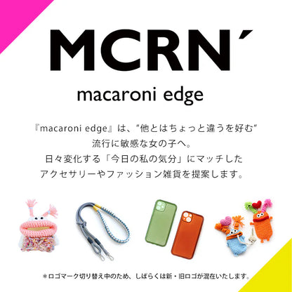 macaroni edge ソロモン編み込み マルチカラー ショートストラップ