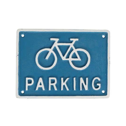 IRON SIGN BICYCLE PARKING BLU