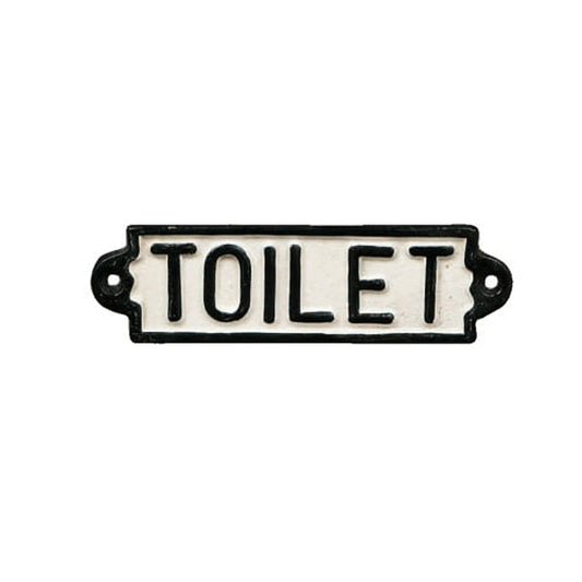 IRON SIGN TOILET