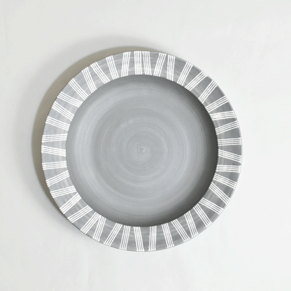 Shabby Curry &amp; Pasta Plate 8 inch Gray