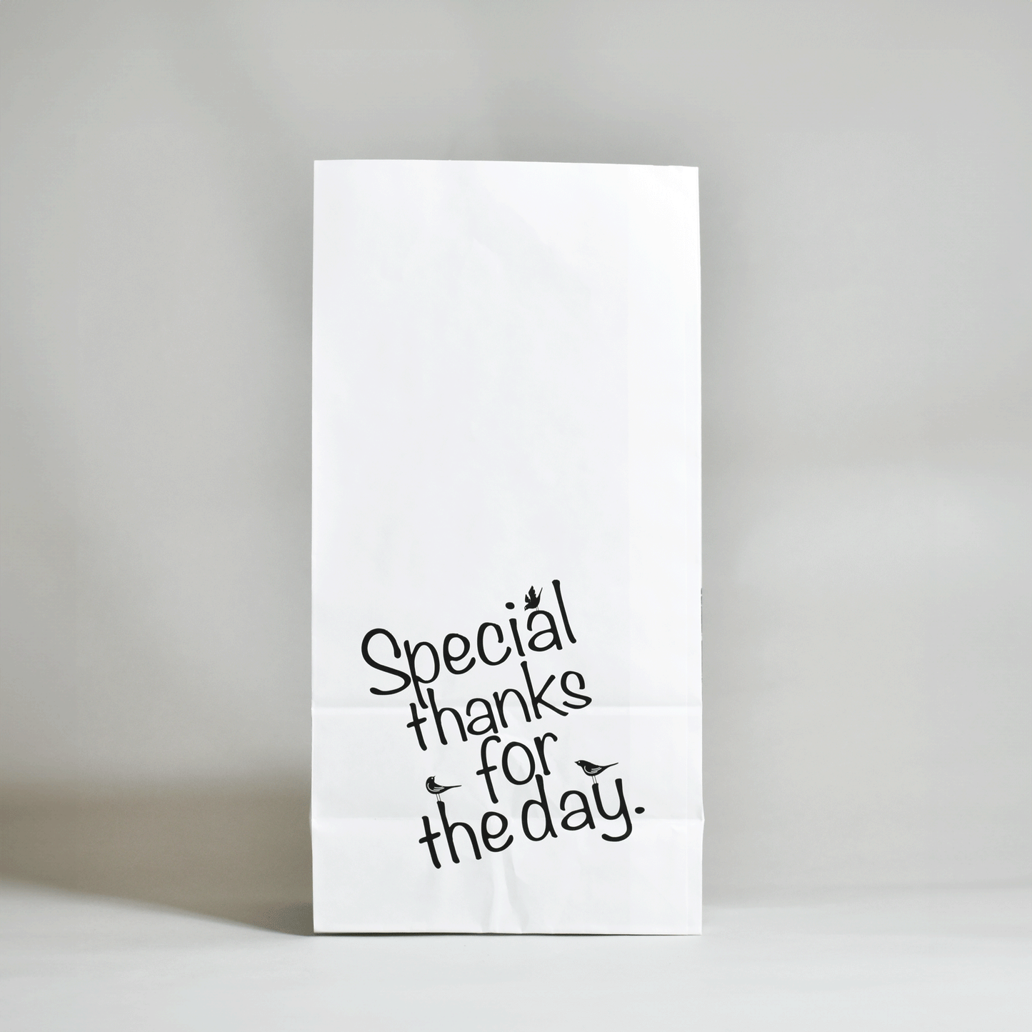 TLSB Gusseted Paper Bag White