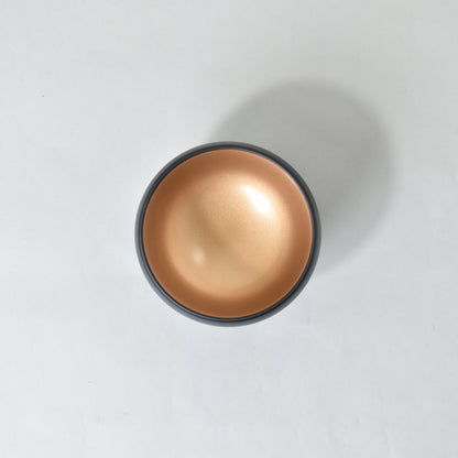 Dessert cup, black with gold interior