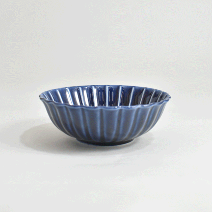 Gyaman 4-inch bowl, navy blue eggplant