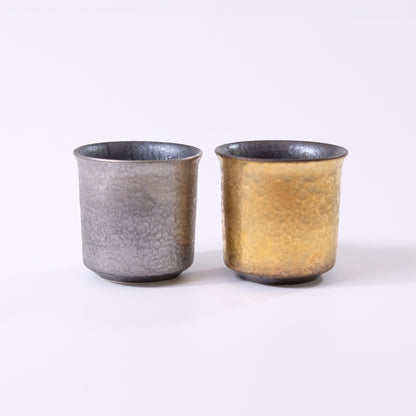 Crystal silver wrapping, small rimmed sake cup