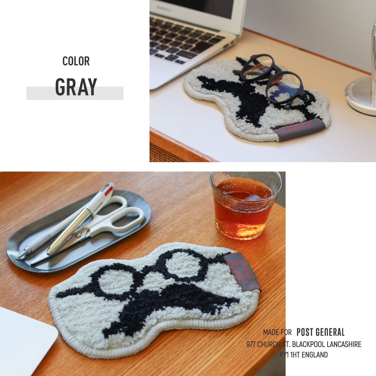 TUFTY GLASSES MAT / タフティー グラッシーズマット - GRAY