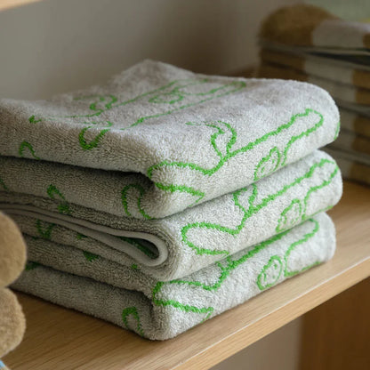 耐久性に優れ毛羽立ちも少ない WARMGREY TAIL の FACE TOWEL（フェイスタオル）