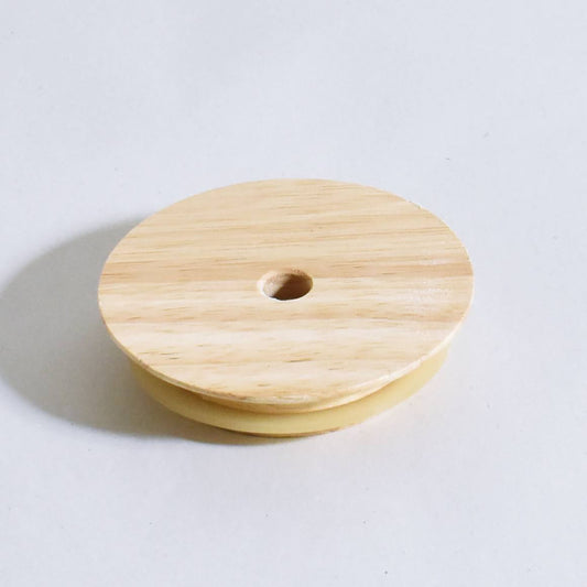 FLAT TOP WOODEN LID w/HOLE S