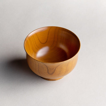 Genuine Zelkova, small, feather-shaped soup bowl, color