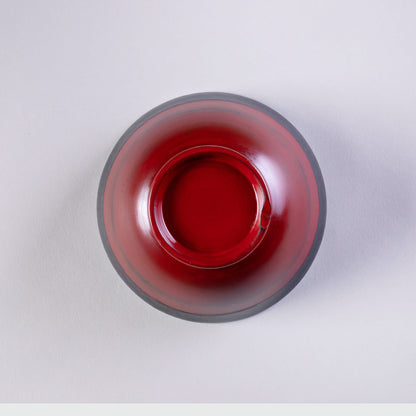Small wooden rice bowl, Negoro lacquer