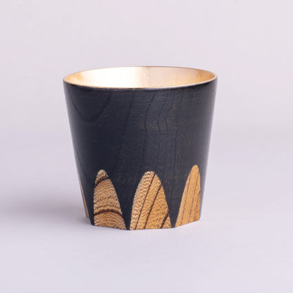 Genuine Zelkova Gold Leaf Cup Kiriko