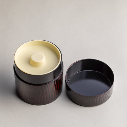 茶筒 鎌倉彫調