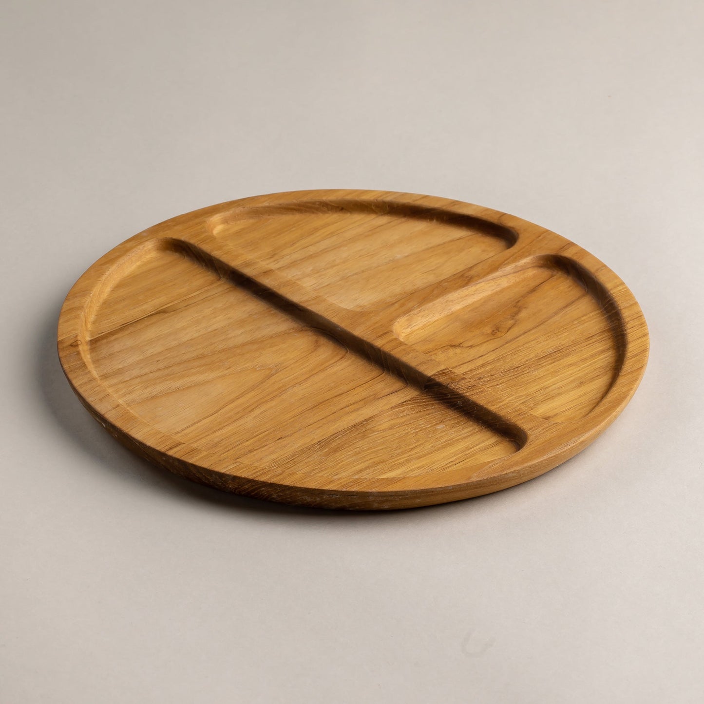 TEAKWOOD CAFE PLATE OUND S